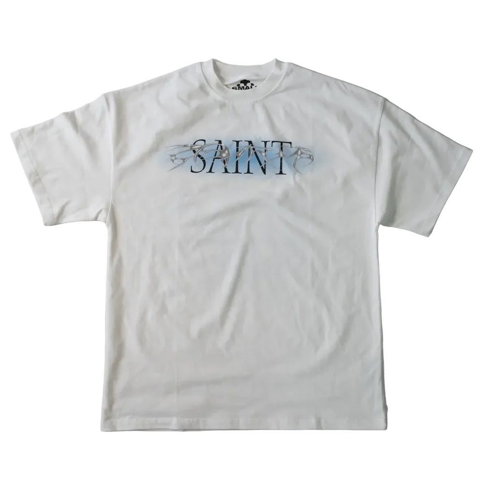 Shade for Saints Misprinted‎ Saint Tee White Rue Porter Heavyweight Cotton Shirt